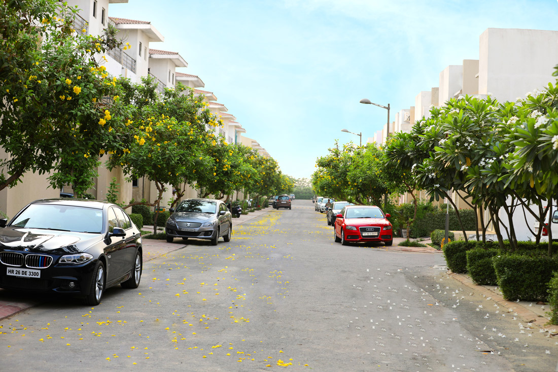 Paramount Golf Foreste Apartment Towers surrounded by lush greenery in Greater Noida